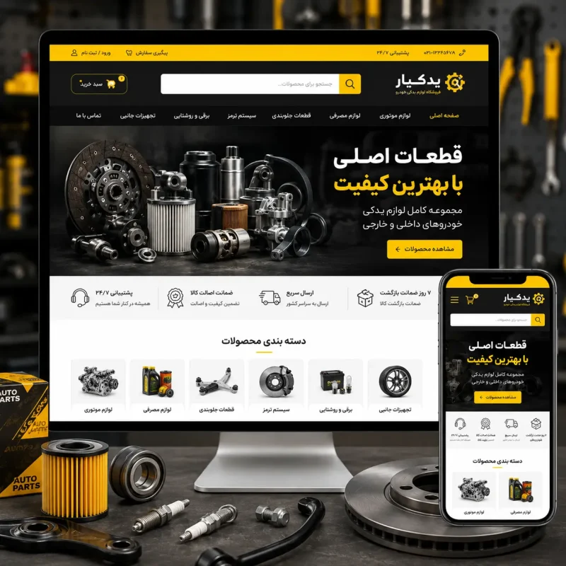طراحی سایت لوازم یدکی